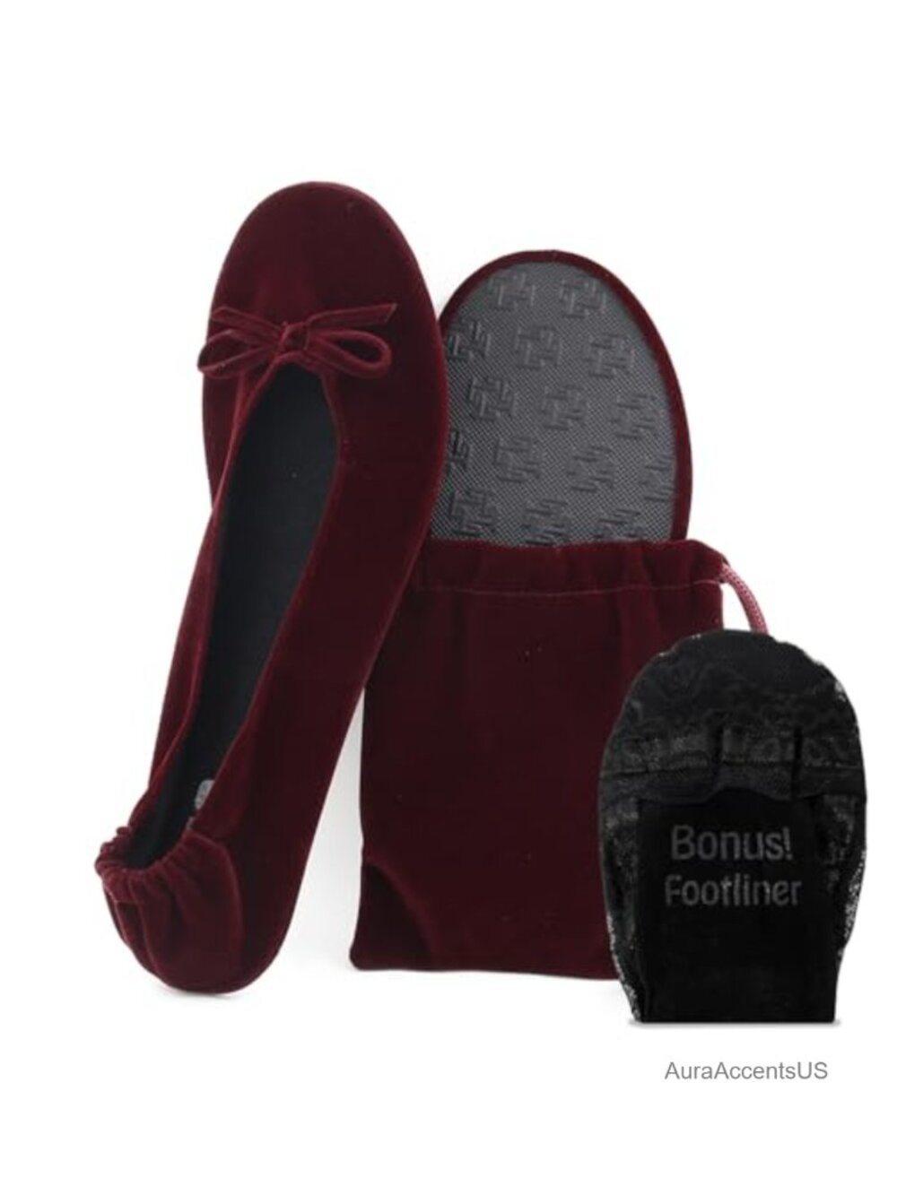 Foldable Ballet Flats Cushioned Non Slip Portable Travel Wedding